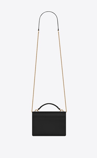 Sunset Chain Wallet aus schwarzem Leder